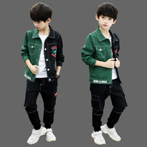 Big Boy menswear autumn 10 ten 11 boys sports suit 12 pupils 13 boys western style 14 three sets of 15-year-old