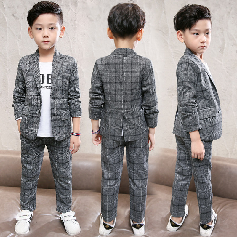 Boy's spring autumn loaded suit suit 5 5 6 6 7 7 8 8 8 100 12-year-old children suit little boy casual little western suit
