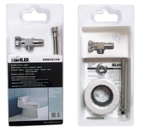 Cole K-1248788-SP toilet fitted with three sets of angle valve hose sealing rings