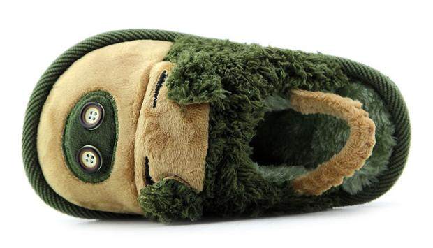 Pantoufles enfants en suède pour hiver - semelle caoutchouc - Ref 1024257 Image 25