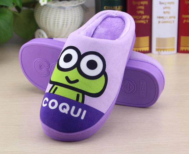 Pantoufles enfants en suède pour hiver - semelle caoutchouc - Ref 1007044 Image 17