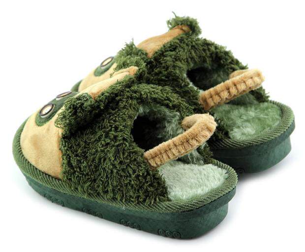 Pantoufles enfants en suède pour hiver - semelle caoutchouc - Ref 1024257 Image 26