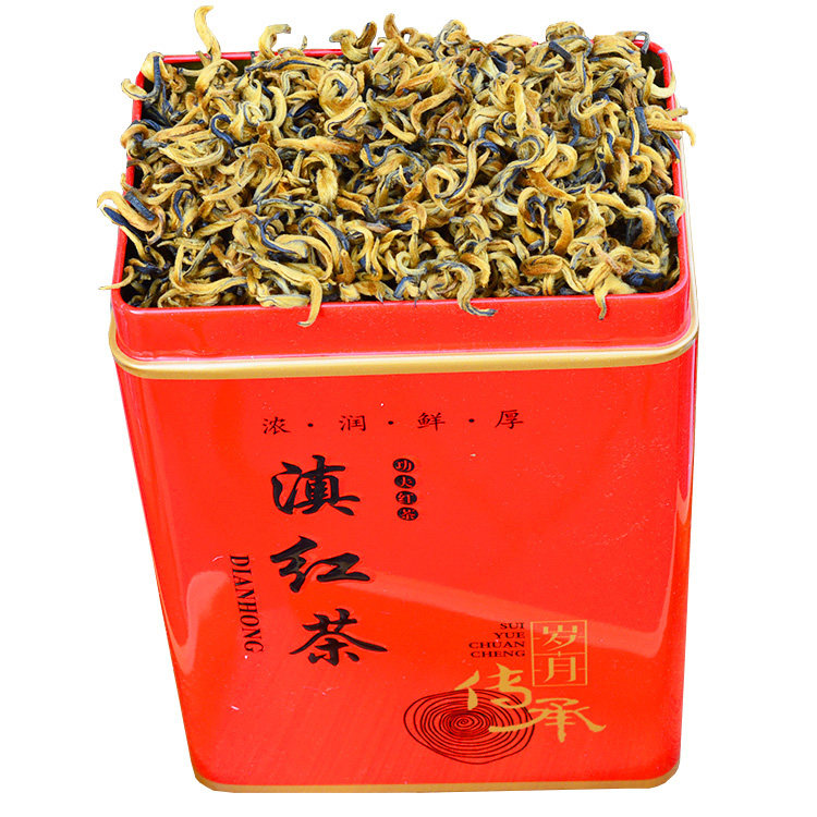Yunnan Yunnan black tea Fengqing honey balsamic golden silk golden snail semi-curl single bud black tea 250 gr 2022 Spring tea
