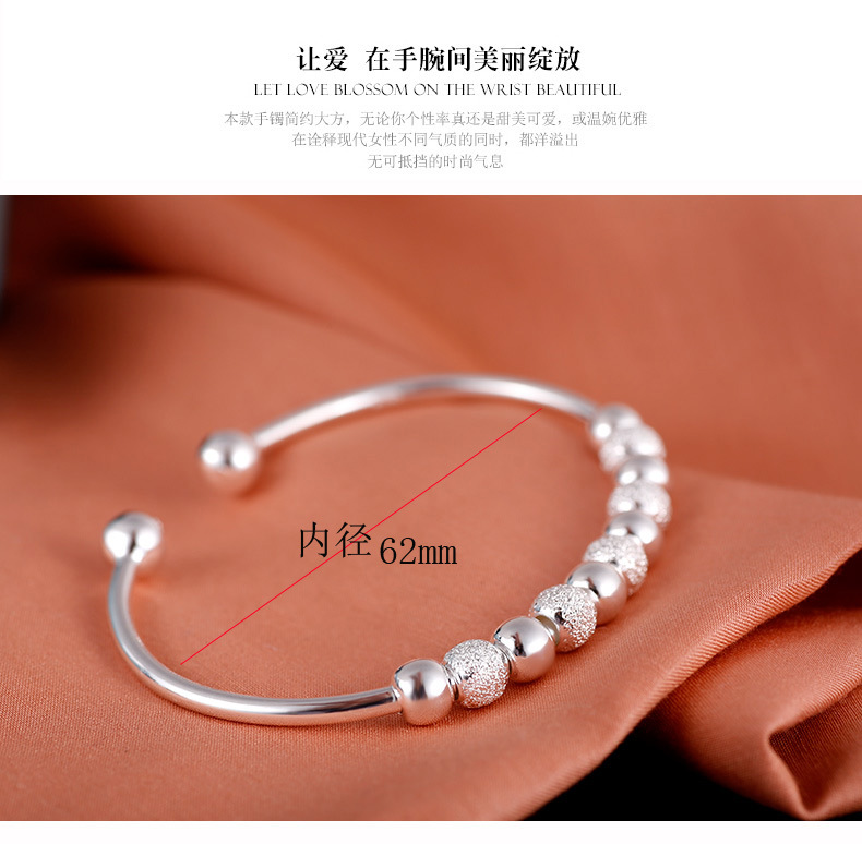 Mới đơn giản s999 sterling bạc vòng đeo tay nữ cao quý 妃 mở vòng đeo tay đẩy kéo vòng đeo tay ngày của mẹ để gửi món quà của mẹ