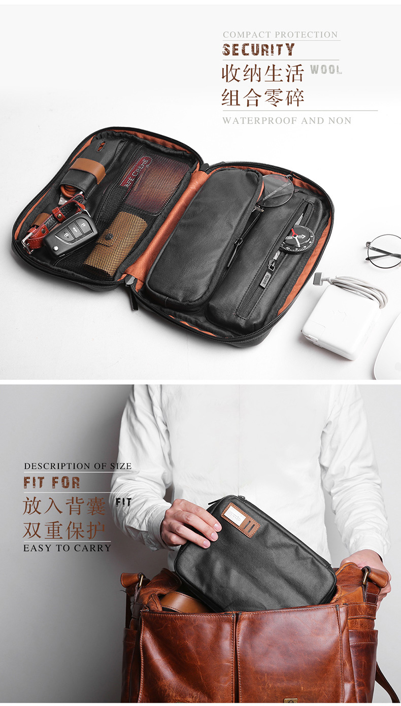 Gói ổ cứng di động chống nước 2,5 inch hộp lưu trữ tai nghe dòng dữ liệu chuột máy tính xách tay dây nguồn u đĩa sạc kho báu dòng sạc u lá chắn bảo vệ di động túi đa chức năng lưu trữ kỹ thuật số - Lưu trữ cho sản phẩm kỹ thuật số hộp đựng tai nghe airpod pro