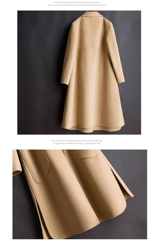 Áo khoác hai mặt nữ dài mà không có áo len cao cấp cashmere chống mùa giải phóng mặt bằng đặc biệt giải phóng mặt bằng