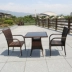 Wicker ghế ba mảnh đồ nội thất ngoài trời giải trí đơn giản rèn bàn cà phê sắt năm mảnh ngoài trời ban công sân vườn kết hợp bàn ghế ghế cà phê ngoài trời Bàn ghế ngoài trời / sân