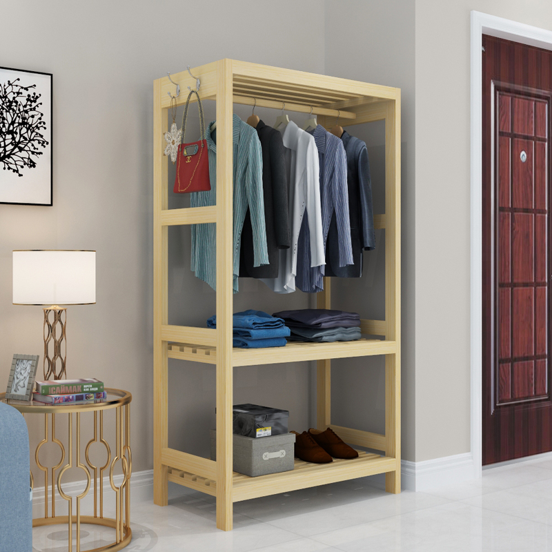 Special Wardrobe Simple Wood Floor Coat Rack Hanger Hanger Small
