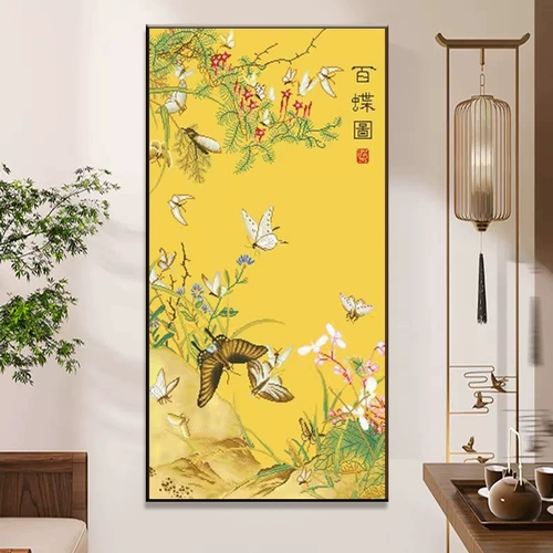 5D Diamond Painting, полная алмазного крыльца, сотни бабочек, цветочная гостиная, Cross Stitch 2023 Новый кирпичный и каменный ландшафт вертикальная версия