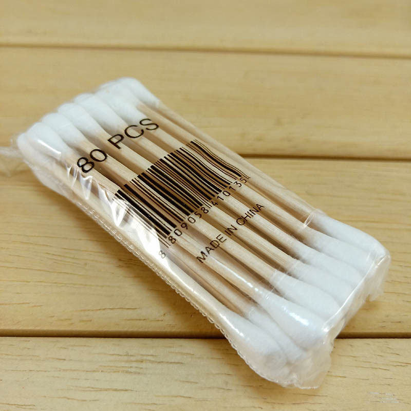 Beauty make-up spare double head sanitary cotton baton 30 pure cotton wool stick