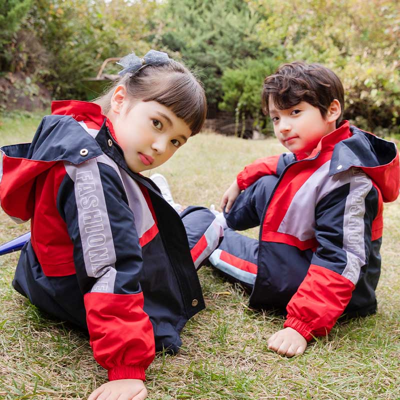 Kindergarten garden suit Spring and autumn and winter suit Red primary school uniform Sports children's class suit Double cotton coat stormtrooper suit