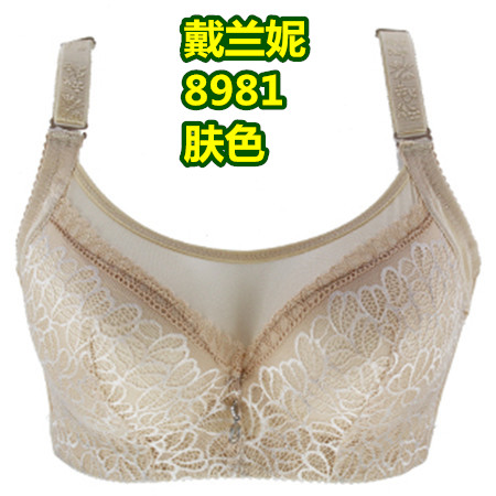 戴兰妮 8981 聚拢 C 杯 大 码 D 杯 胖 MM 内衣 文胸 定型 乳罩 抹胸 式 蕾丝.