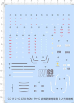 Gall model HG GTO RGM-79HC Jim (Defense Special) dedicated water patch (GD115)