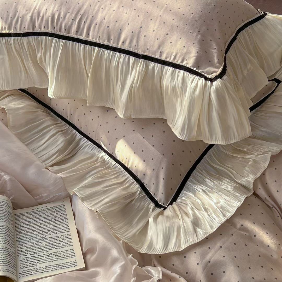 Раннеосенний французский комплект постельного белья с вышивкой и кружевом - 100% детский класс А из чистого хлопка двухслойная марля 4 предмета