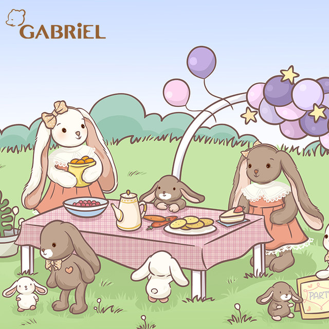 Gabriel rabbit ງາມ plush toy doll ຂອງຂວັນ companion ສໍາລັບເດັກນ້ອຍແລະແຟນ