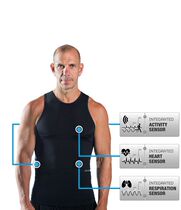 Hexoskin Smart ProShirt Track Monitoring Exercise Heart Rate Smart Sport T-shirt Autumn Vest