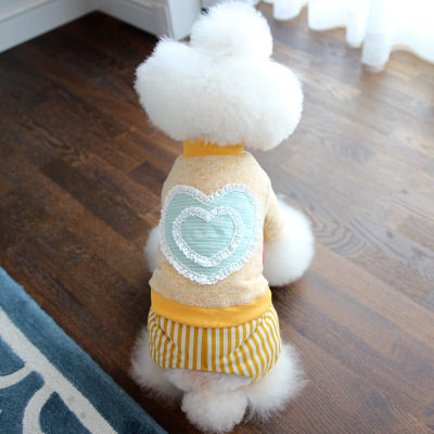 Special Clear Nickwell Pet Teddy Dog Clothing Small Dog Dog Double-deck Cotton Love Four-foot Connector