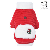 H chouchou ugly pet clothes autumn and winter cotton Christmas New Year cotton coat cotton clothes cotton clothes special cut clearance