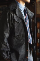 Remains Japan imported tannin fabric M1943 jacket outdoor casual retro coat matching mens and womens models