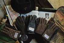 Remains Rugged Harris Tweed outdoor fishing retro gentleman riding hunting deerskin gloves