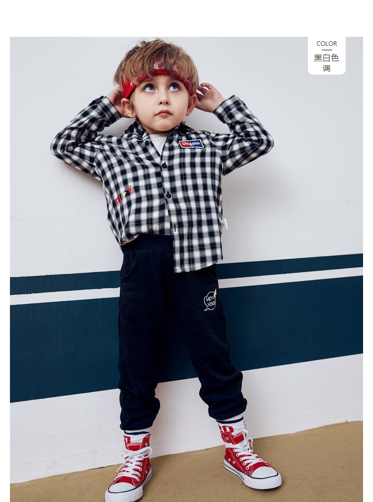 Áo sơ mi kẻ sọc mini cotton Balla bé trai mùa đông Trẻ em mặc với áo len sang trọng cộng với áo len ấm áp áo sơ mi cho bé trai 6 tuổi