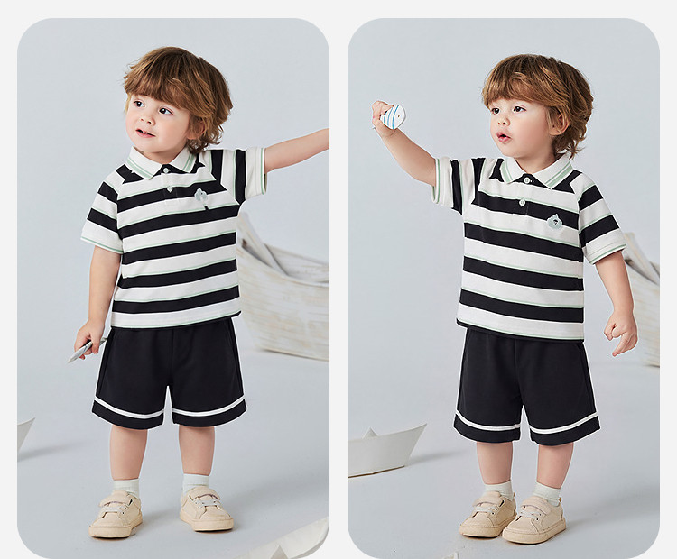 Mini Bala Polo Short-Sleeved Vest Set — 22