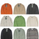 Vintage Youjia solid color wool cardigan V-neck large size sweater knitted male and female couple college jacket 7