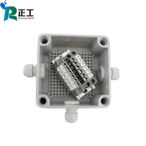 100*100*75mm Three Pass Outdoor Waterproof Junction Box with UK Terminal with Mesh Backlog ABS Sputtering Box