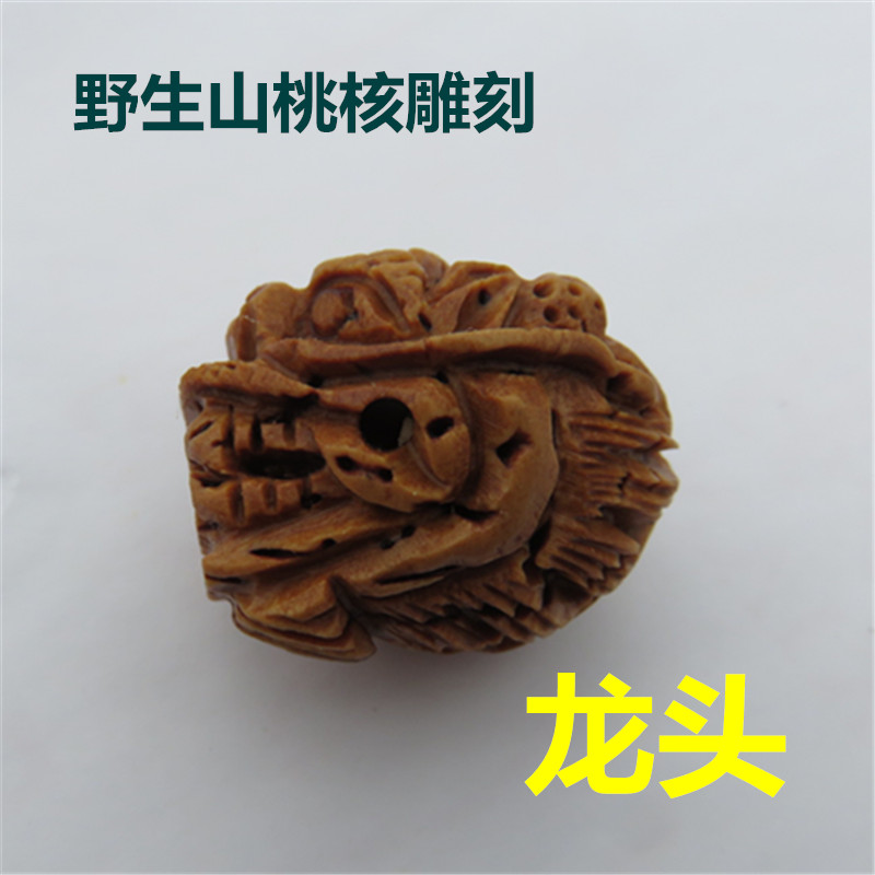 Peach stone carving Wenwan bracelet Pure hand-carved single boutique faucet peach basket hand string pendant accessories