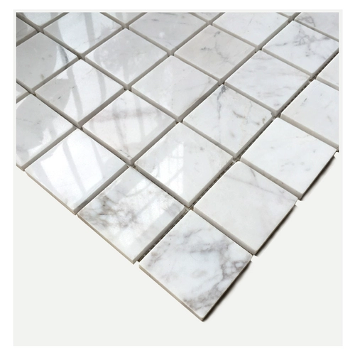 Карара белая натуральная мраморная мозаичная плитка фоновая стена ванная комната Nordic Современная настройка водяного ножа