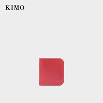 KIMO new new female short European and American leather cowhide simple thin tide small wallet mens wallet