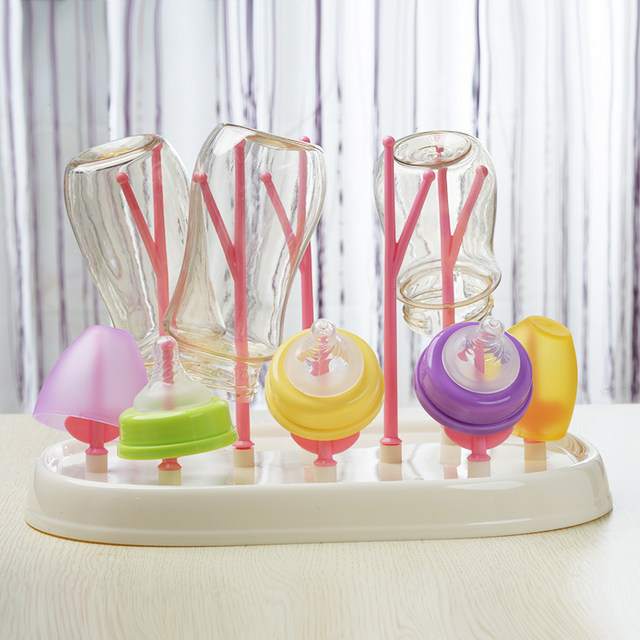 Baby pacifier bottle drying rack portable folding baby dustproof rack with cover drain rack drying rack