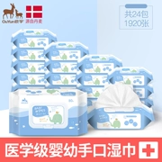 Đồ dùng cho bé lau ướt 80 bơm 100 có nắp tay rắm cho bé đặc biệt bán buôn gia đình đóng gói đầy đủ hộp 24 gói