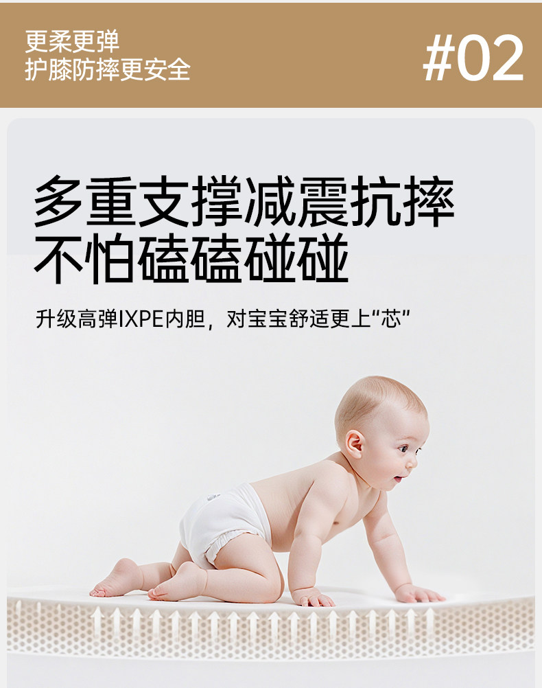 Развивающий коврик для ползания 欧孕婴儿爬爬垫折叠款加厚家用无毒无甲醛地垫儿童宝宝ixpe爬行垫