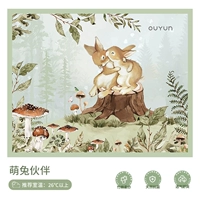 [Двухслойная бамбуковая хлопчатобумажная марля] Cute Rabbit Partner [Подходит для 26-35 ℃]