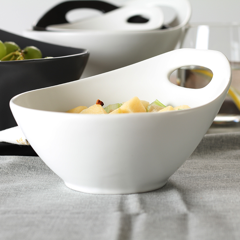 The Nordic idea, lovely irregular ceramic breakfast bowl bowl in hand household rainbow such as bowl of fruit salad bowl dessert bowl