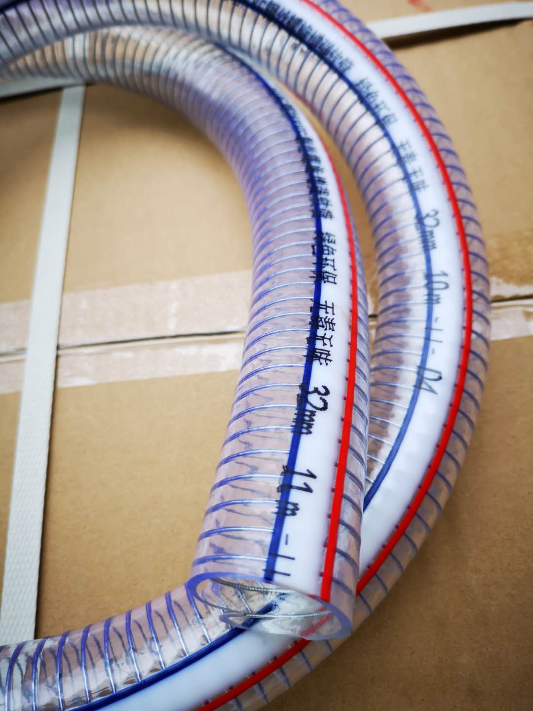 Yuchi filter water pump special 32mm inner diameter plastic hose reinforced hose 1 meter transparent bottom