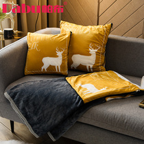 Nordic pillow quilt dual-purpose car pillow blanket two-in-one nap pillow thickening multifunctional office quilt