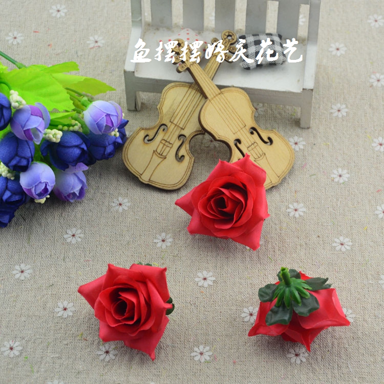 Hoa nhân tạo cuộn tròn hoa hồng cứng Hoa đầu hoa lụa hoa DIY kẹp tóc vòng hoa quần áo chất liệu hoa cưới - Hoa nhân tạo / Cây / Trái cây lan giả hạc rừng