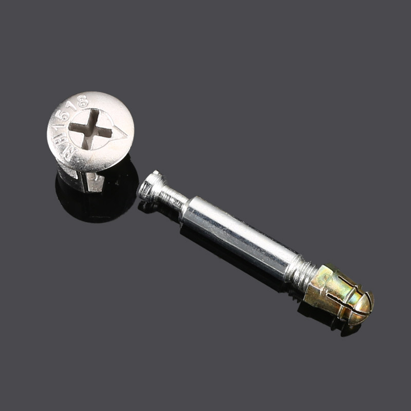 18 plate thickened three-in-one plate furniture assembly screw eccentric metal embedded parts iron bed hardware