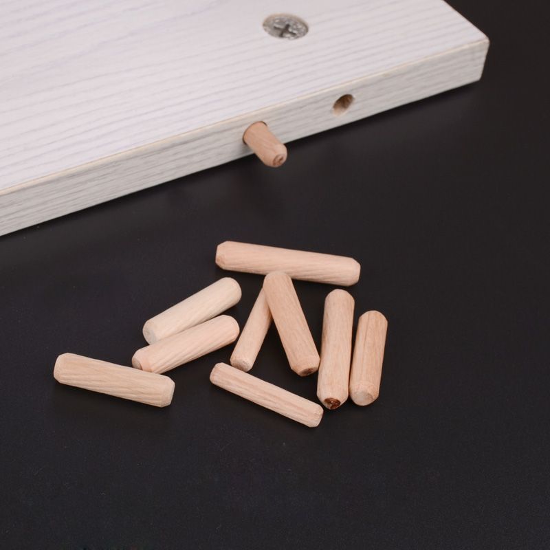 (100 pcs)Round wooden mortise, wooden plug, wooden stick, wooden shaw nail, three-in-one special wooden wedge connector M8*40