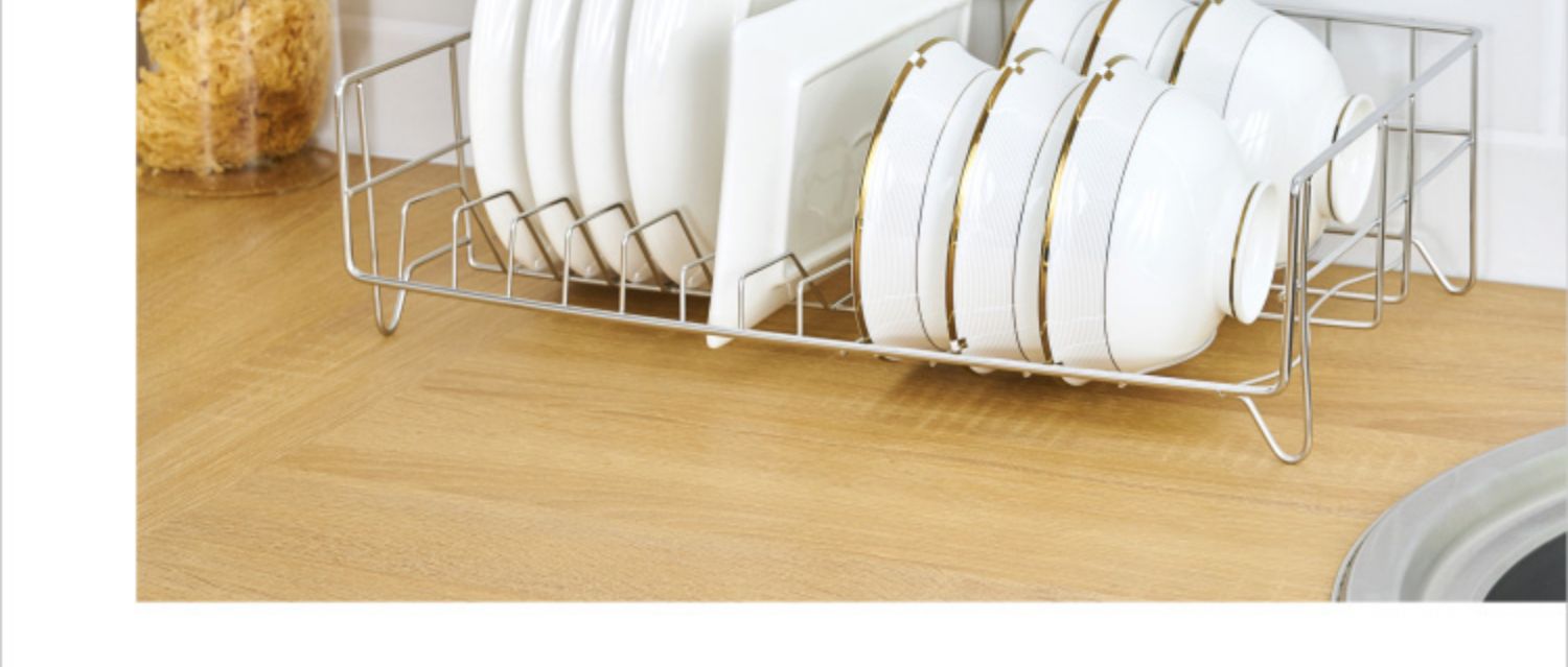 Giá treo bát đĩa bằng thép không gỉ 304 khô đựng bát đĩa lưu trữ dụng cụ nhà bếp - Micrô bộ thu âm livestream