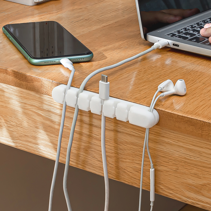Cable manager data cable desktop wall sticker self-adhesive storage charging cable fixer network cable line buckle line clip