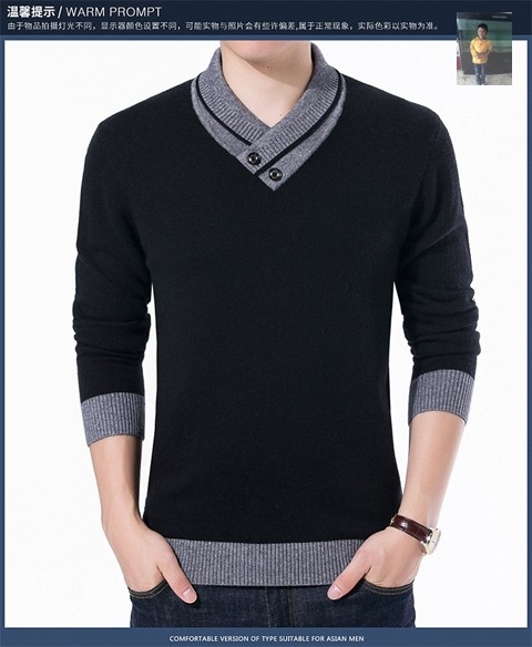 Cần cẩu tiền nổ đặc biệt mùa thu và mùa đông áo len cashmere cao cấp mới quần áo nam 3089 Huigor chăn cừu áo khoác jean nam
