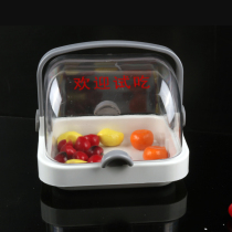 Supermarket Fruit tasting box Food Bread tasting table Free tasting table Cake promotion rack Tasting plate Tasting