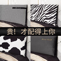 Headboard hood 2021 New wood bed One meter Eight full package net red Tongan high-end atmospheric headboard hood foreign air