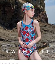 hosa water cube lady girl cute cartoon professional competitive training one-piece triangle sports swimsuit