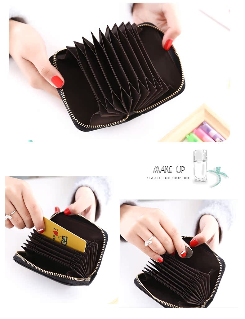 Dunley cá mập 2016 mới organ thẻ nữ dây kéo ngắn Nhật Bản và Hàn Quốc phiên bản của mẫu chéo nhỏ ví thẻ ngân hàng ví nam gucci