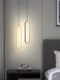 Modern Minimalist Bedroom Bedside Pendant Light Nordic Living Room Grid Background Wall Trendy Light Luxury Minimalist Long Line Small Pendant Light