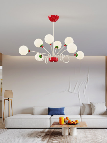 2025 New Model Memphis Living Room Chandelier Modern Minimalist Colorful Dopamine Designer Personalized Main Lighting Fixture for the Hall